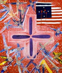 Title: American Red Cross, Style: Symbolic, Medium: Acrylic on Canvas, Size: 60" x 72" (152 cm x 183 cm), Created: 1991, Accession #91/11