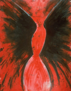 Title: Femme Angelique, Style: Esoteric, Medium: Acrylic on Paper, Size: 22" x 30" (56 cm x 76 cm), Created: 1992, Accession #92/3P