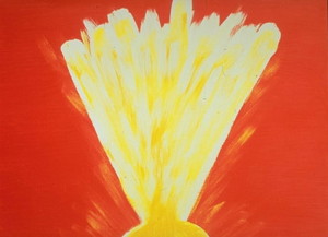 Title: Fountain, Style: Symbolic, Medium: Acrylic on Canvas, Size: 22" x 28" (56 cm x 71 cm), Created: 1990, Accession #90/2