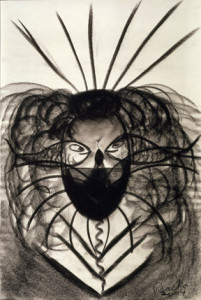 Title: I_AM Woman, Style: Allegoric, Medium: Graphite on Newsprint, Size: 23.88" x 35.63" (61 cm x 91 cm), Created: 2004 Oct , Accession #04/4D