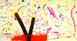 Title: Pond, Style: Esoteric, Medium: Acrylic on Paper, Size: 96" x 52" (244 cm x 132 cm), Created: 1991, Accession #91/2