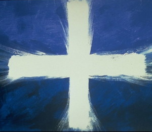 Title: Star, Style: Symbolic, Medium: Acrylic on Canvas, Size: 40" x 30" (102 cm x 76 cm), Created: 1990, Accession #90/6