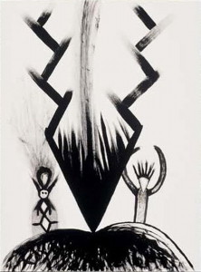 Title: Untitled 1001, Style: Esoteric, Medium: Acrylic on Paper, Size: 18" x 24" (46 cm x 61 cm), Created: 2000 February , Accession #00/1D