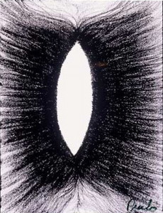 Title: Woof, Style: Esoteric, Medium: Charcoal on Paper, Size: 22" x 30" (56 cm x 76 cm), Created: 2000 February , Accession #00/2D