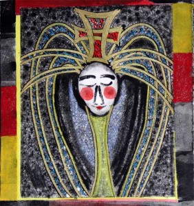 Title: Goddess Meli, Style: Esoteric, Medium: Acrylic and Pastel on Paper, Size: 15.08" x 18.11" (38 cm x 46 cm), Created: 2006, Accession #06/10D